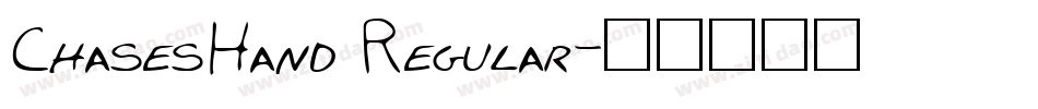 ChasesHand Regular字体转换